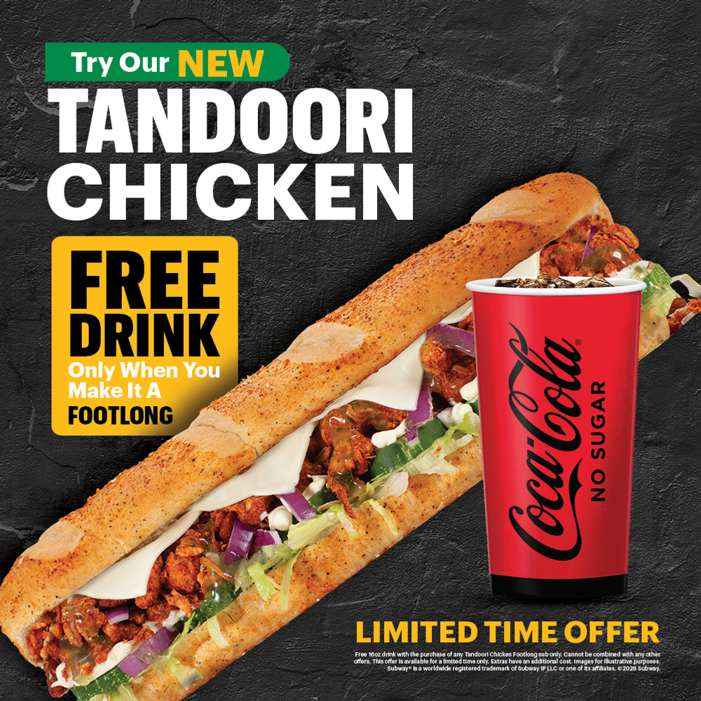 Tandoori Chicken "Free Drink" Offer